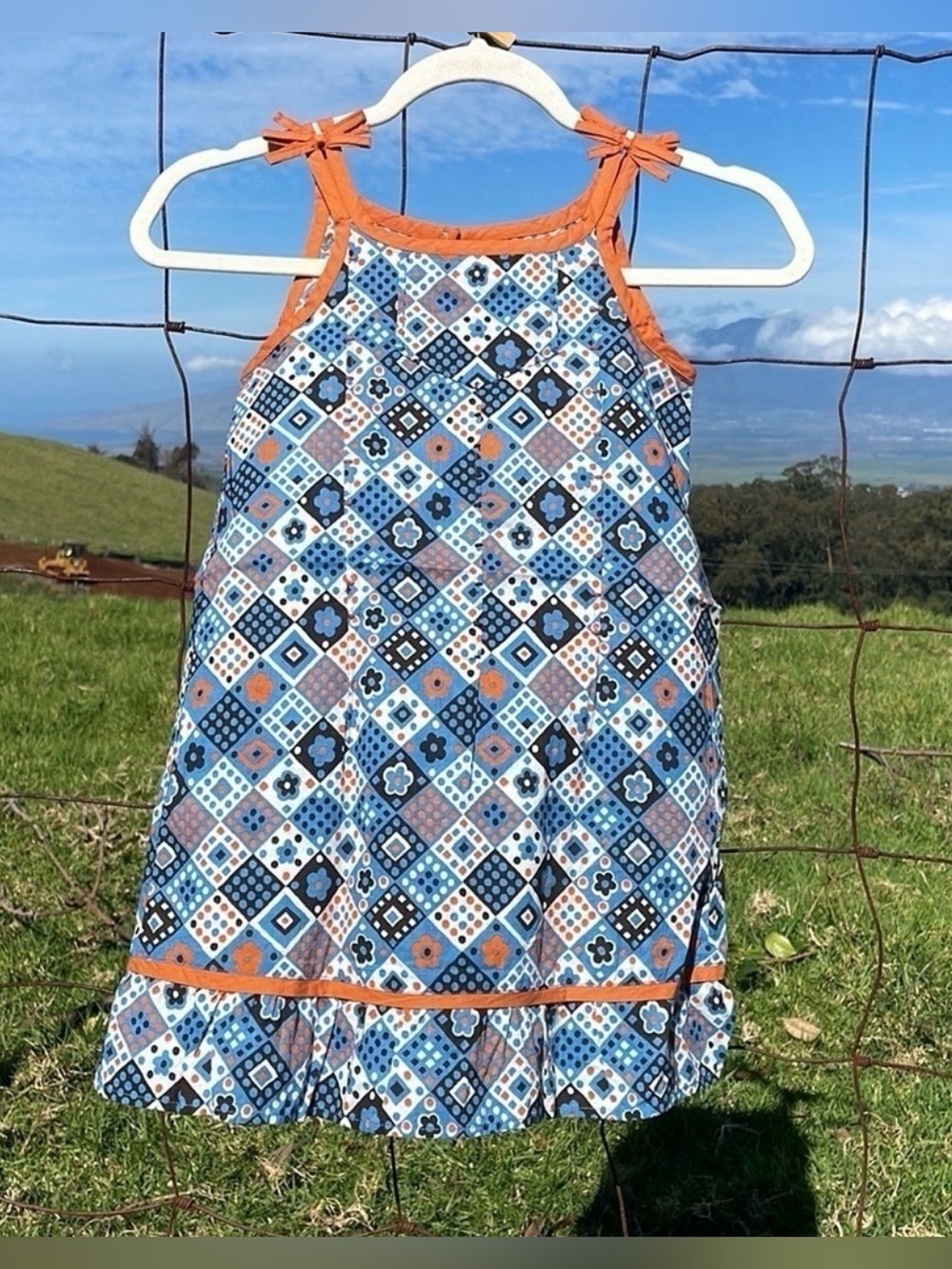 NWT Girls Lucky Brand Retro Cotton Dress 5 years